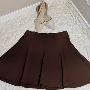 Burgundy circle skirt